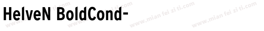 HelveN BoldCond字体转换